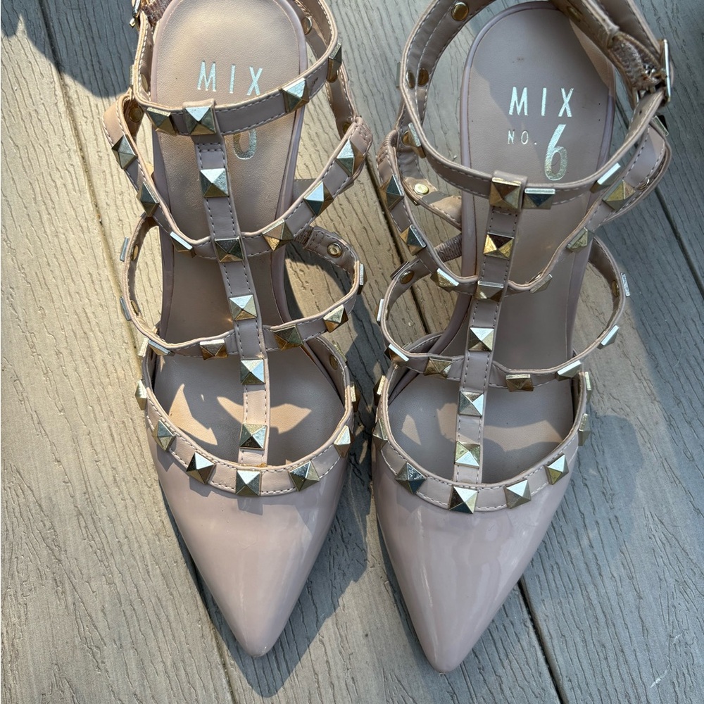 Mix No. 6 Women's Studded Nude Heels